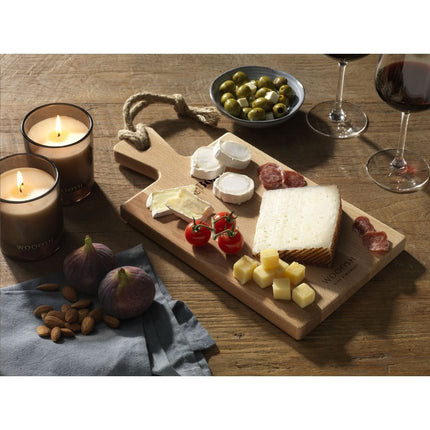 W Decorative Serving Board 34.5 x 18.5 x 1.9 cm Pack of 25 European Beech Wood FSC Certified Jute Hanging Cord - hospitality