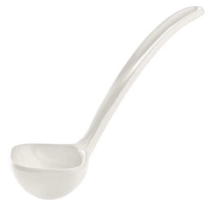 White melamine sauce ladle 40ml, 180mm - hospitality