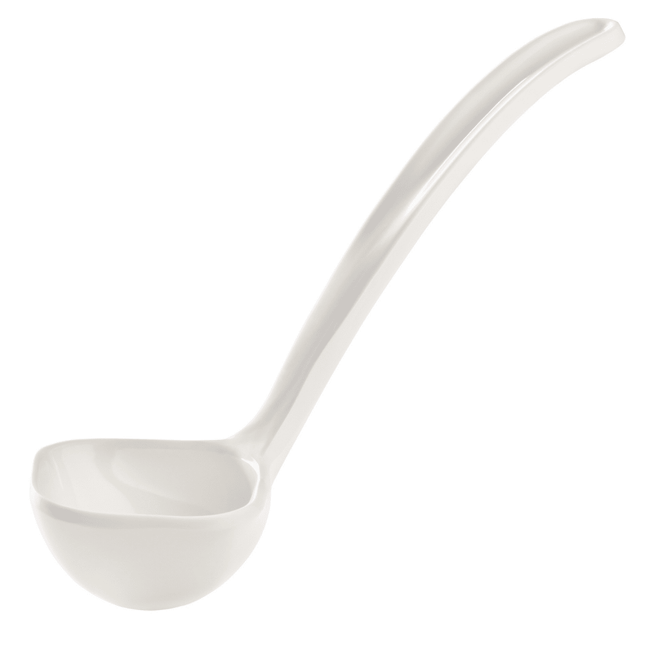 White melamine sauce ladle 40ml, 180mm - hospitality