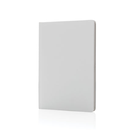 Hardcover stone paper notebook pack of 25 Custom Wood Designs __label: Multibuy whitehardcoernotebookcustomwooddesignslogoofficebrandingpromo_d82ef0d0-37f3-4b5a-9269-5b8b5175d98c