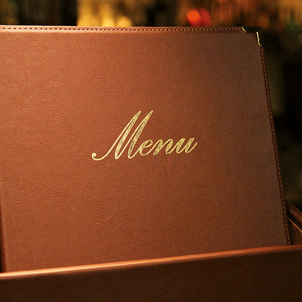 Leather style menu holder in box A4 2 sets of 20 Custom Wood Designs wine-red-leather-style-menu-holder-in-box-a4-2-sets-of-20-53613264699735