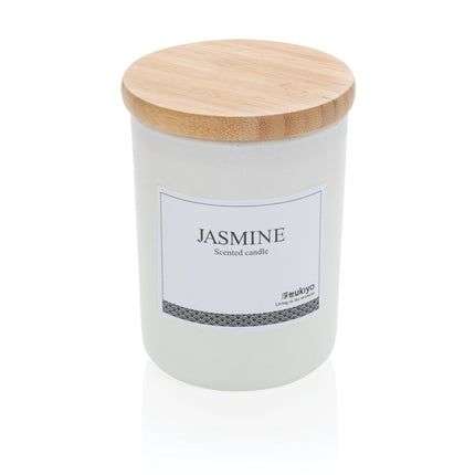 Wooden bamboo lid scented candle pack of 25 - hospitality
