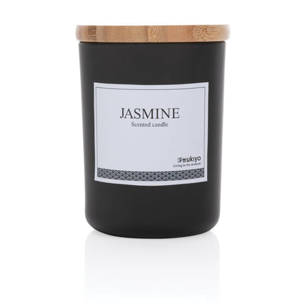 Wooden bamboo lid scented candle pack of 25 - hospitality