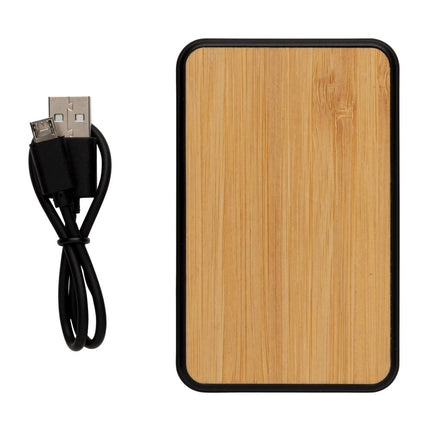 Wooden bamboo powerbank pack of 25 - hospitality