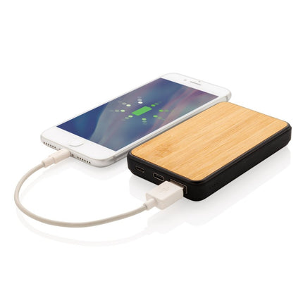 Wooden bamboo powerbank pack of 25 - hospitality