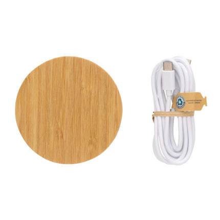 Wooden bamboo wireless charger pack of 25 - hospitality