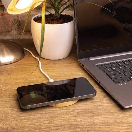 Wooden bamboo wireless charger pack of 25 - hospitality