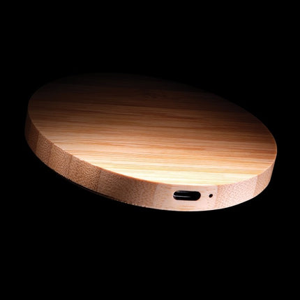 Wooden bamboo wireless charger pack of 25 - hospitality
