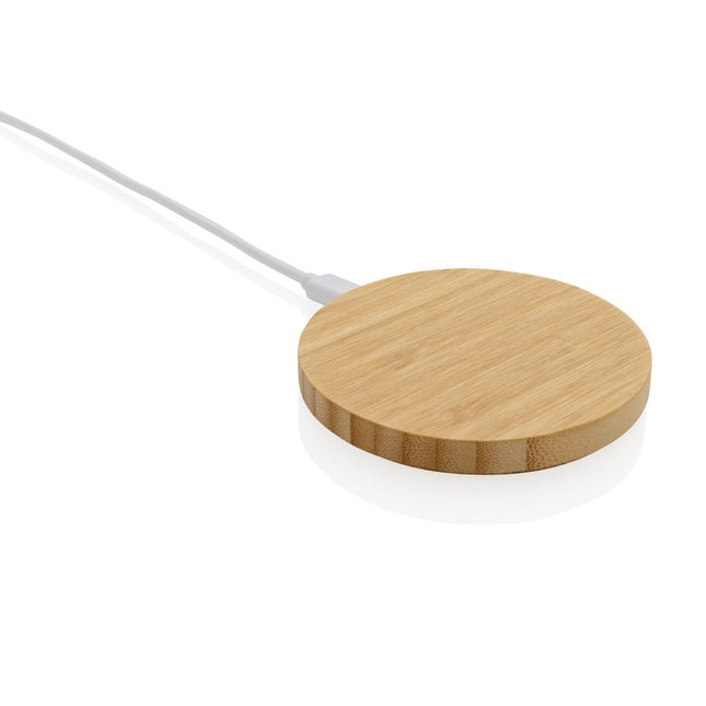 Wooden bamboo wireless charger pack of 25 - hospitality