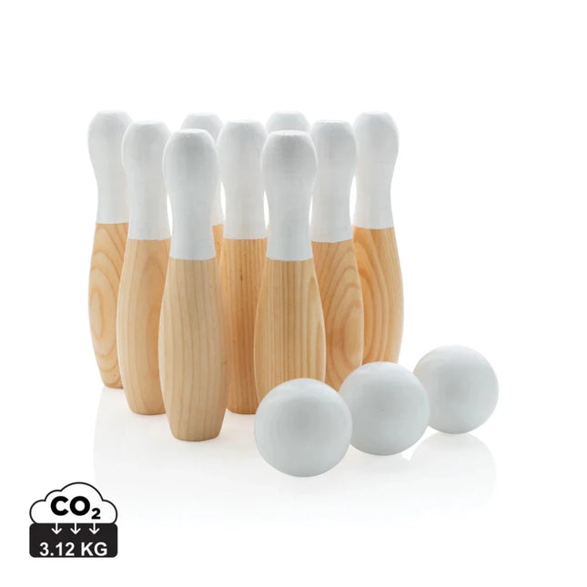 Wooden skittles set - hospitality