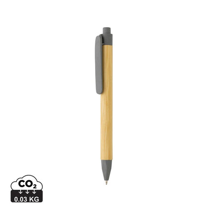 Write responsible recycled paper barrel pen - hospitality