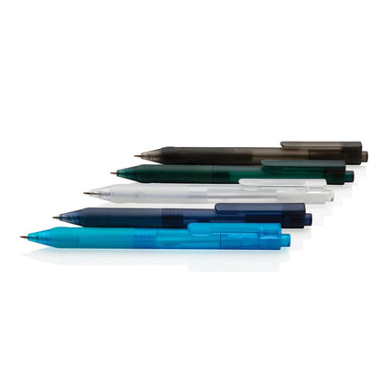 X9 frosted pen with silicone grip - hospitality