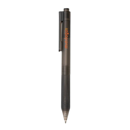 X9 frosted pen with silicone grip - hospitality