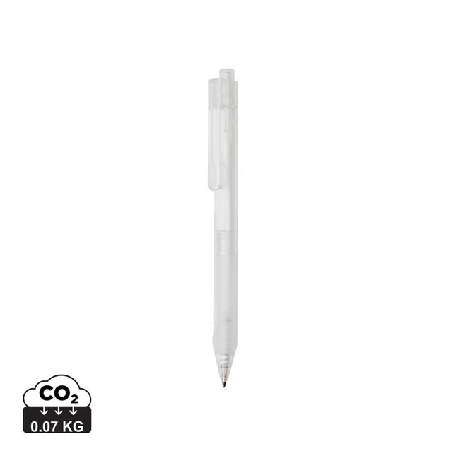 X9 frosted pen with silicone grip - hospitality