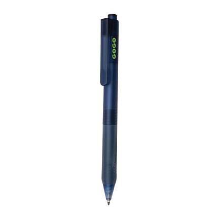 X9 frosted pen with silicone grip - hospitality