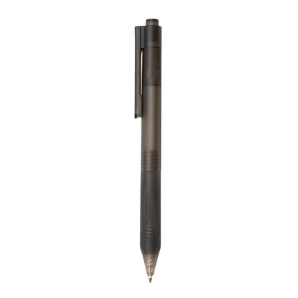 X9 frosted pen with silicone grip - hospitality