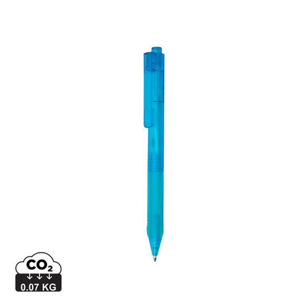 X9 frosted pen with silicone grip - hospitality