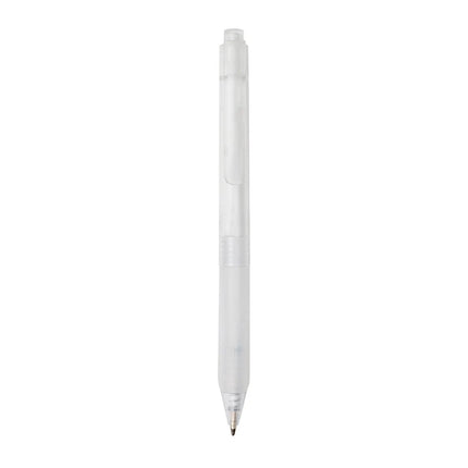 X9 frosted pen with silicone grip - hospitality