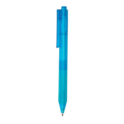 X9 frosted pen with silicone grip - hospitality