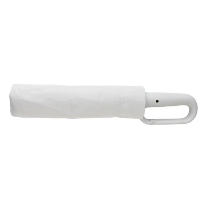 Yara 21" AWARE™ RPET solid colour umbrella with carabiner - hospitality