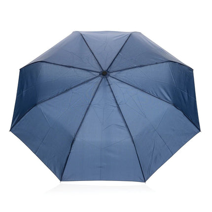 Yara 21" AWARE™ RPET solid colour umbrella with carabiner - hospitality