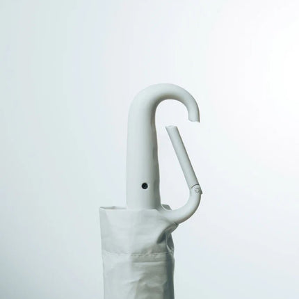 Yara 21" AWARE™ RPET solid colour umbrella with carabiner - hospitality