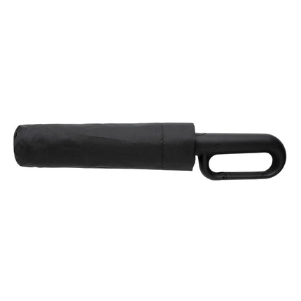 Yara 21" AWARE™ RPET solid colour umbrella with carabiner - hospitality