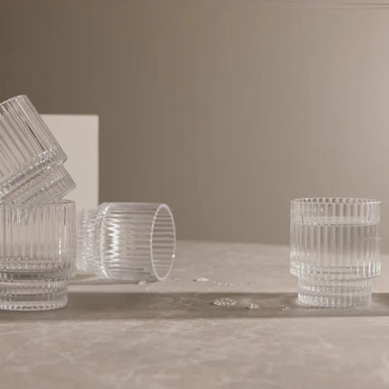 York Collection Handcrafted Crystal Tumblers Four Piece Set - hospitality