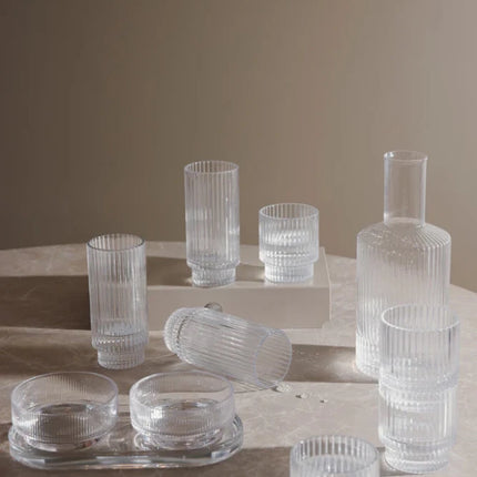 York Collection Handcrafted Crystal Tumblers Four Piece Set - hospitality