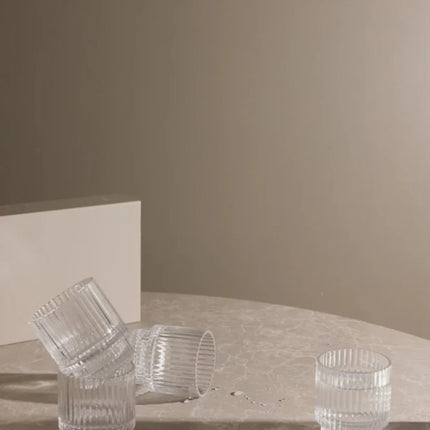 York Collection Handcrafted Crystal Tumblers Four Piece Set - hospitality