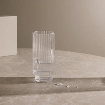 York Collection Highball Glass Set Handcrafted Soda Lime - hospitality