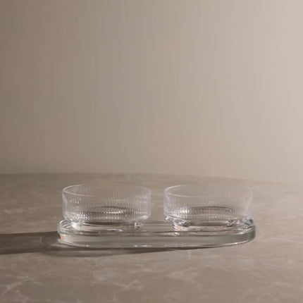York Collection Tapas Set in Soda Lime Glass - hospitality