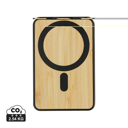 Zen RCS rplastic 5000 mah 5W magnetic bamboo powerbank - hospitality