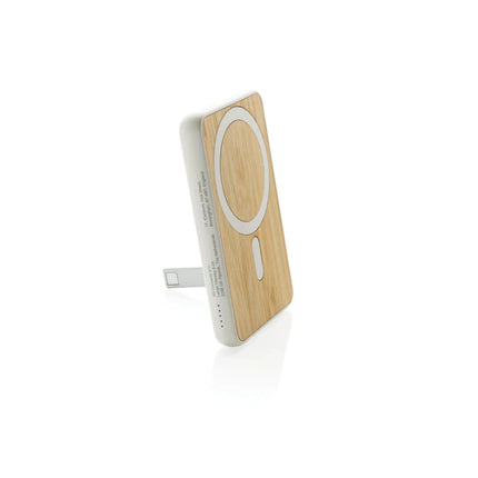 Zen RCS rplastic 5000 mah 5W magnetic bamboo powerbank - hospitality
