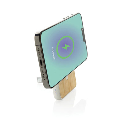 Zen RCS rplastic 5000 mah 5W magnetic bamboo powerbank - hospitality