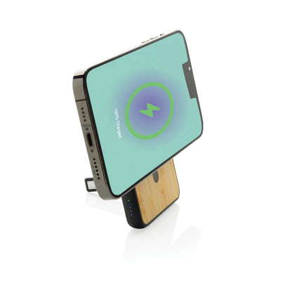 Zen RCS rplastic 5000 mah 5W magnetic bamboo powerbank - hospitality
