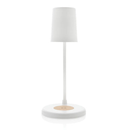 Zenara RCS recycled plastic and cork 15W wireless desk lamp - hospitality