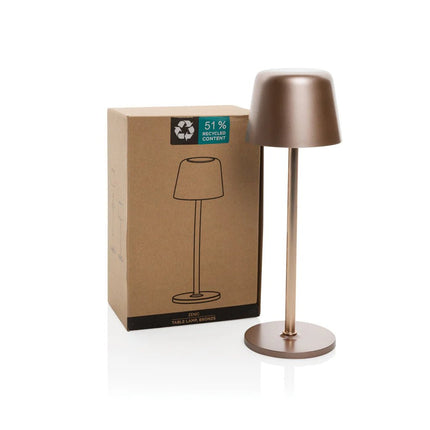 Zenic RCS recycled plastic USB re-chargable table lamp - hospitality