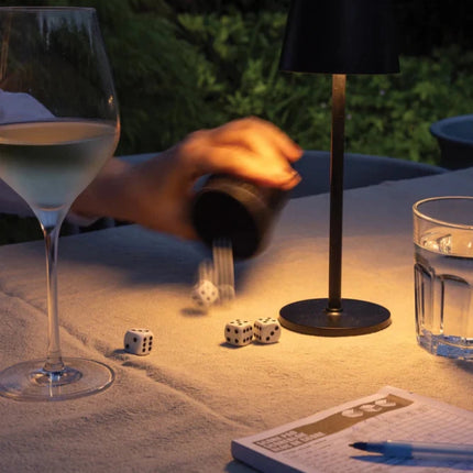 Zenic RCS recycled plastic USB re-chargable table lamp - hospitality
