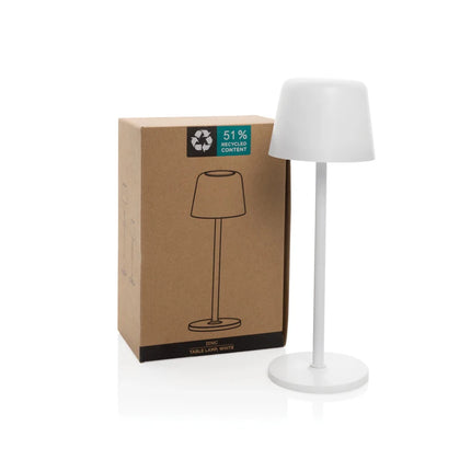 Zenic RCS recycled plastic USB re-chargable table lamp - hospitality