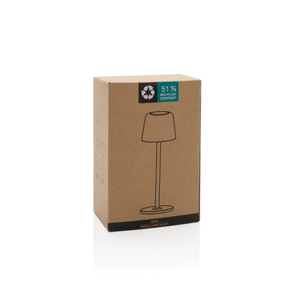 Zenic RCS recycled plastic USB re-chargable table lamp - hospitality