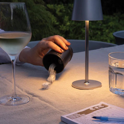 Zenic RCS recycled plastic USB re-chargable table lamp - hospitality