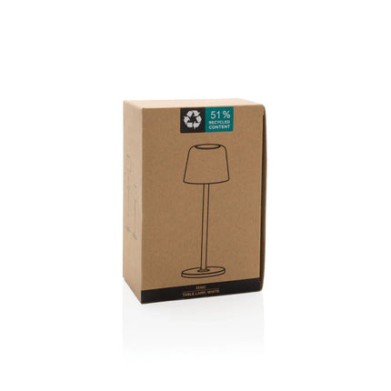 Zenic RCS recycled plastic USB re-chargable table lamp - hospitality